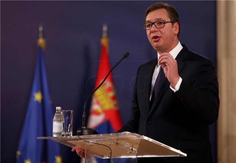 SERBIA PRESIDENT PRESS CONFERENCE