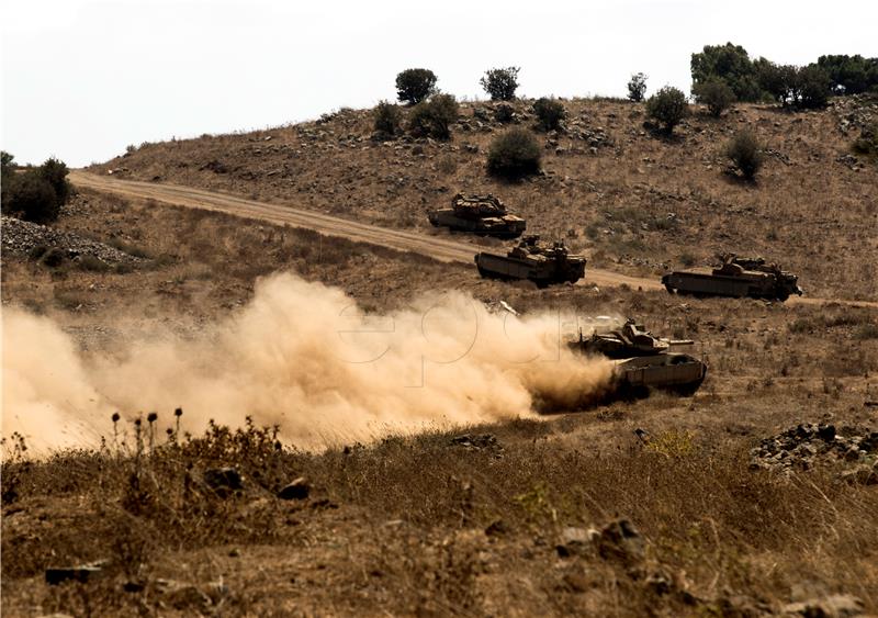 ISRAEL SYRIA BORDER MILITARY EXERCISE