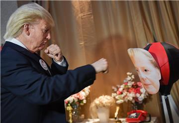 Live figure by Donald Trump at Madame Tussauds in Berlin