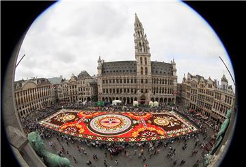 BELGIUM BRUSSELS FLOWER CARPET