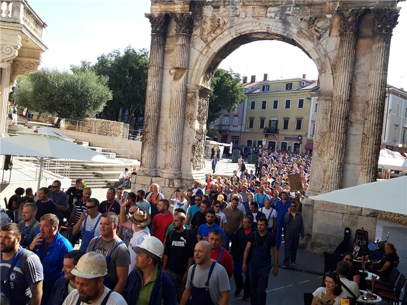 Pula: radnici Uljanika opet na ulicama 