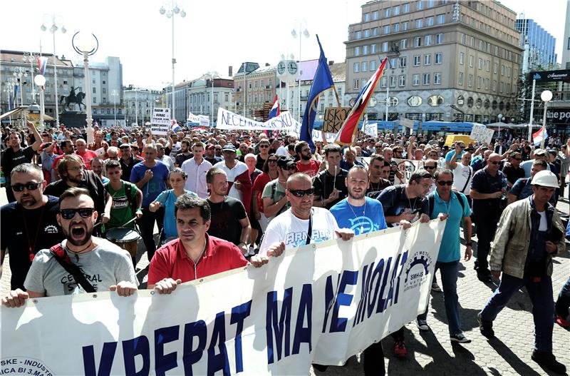 Radnici Uljanika i 3. maja u Zagrebu