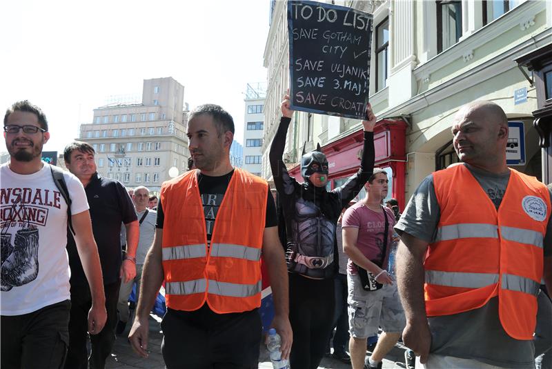 Radnici Uljanika i 3. maja u Zagrebu