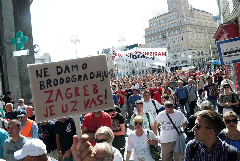 Radnici Uljanika i 3. maja u Zagrebu