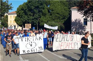 Prosvjed radnika Uljanika u Puli