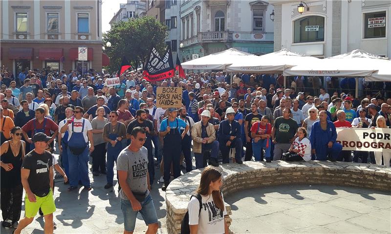 Radnici Uljanika na ulicama Pule u nikad većem broju