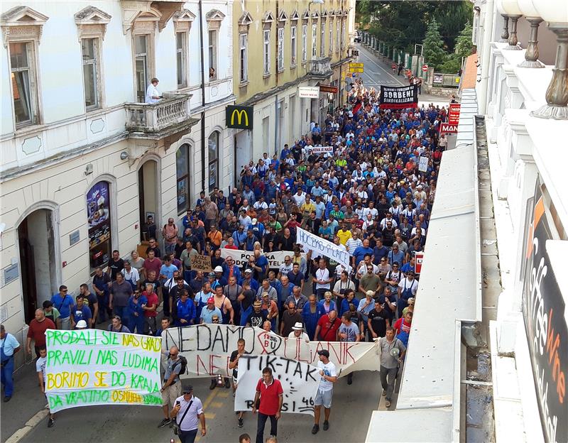 Radnici Uljanika na ulicama Pule u nikad većem broju