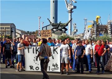 Pula: Uljanikovi radnici ponovno na ulicama