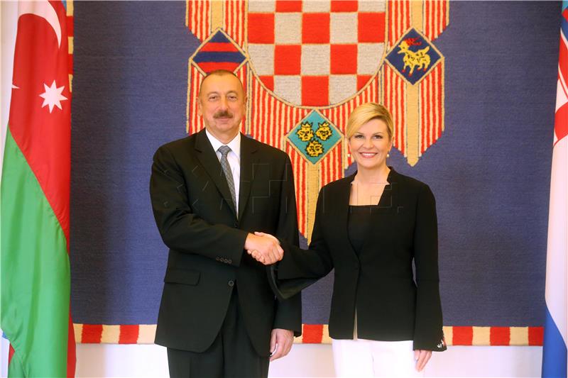 Grabar-Kitarović nakon razgovora s Alijevom: Hrvatska vidi Azerbajdžan kao strateškog partnera