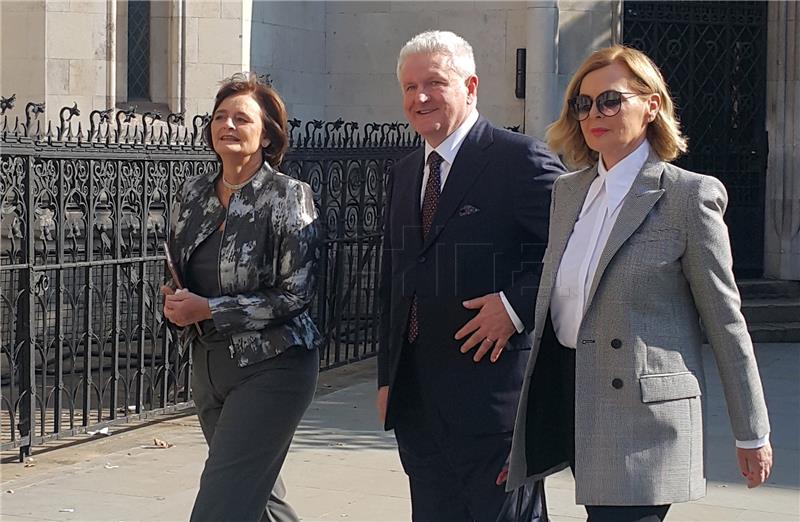 Croatian businessman accompanied by lawyer Cherie Blair arrives at London court for extradition ruling