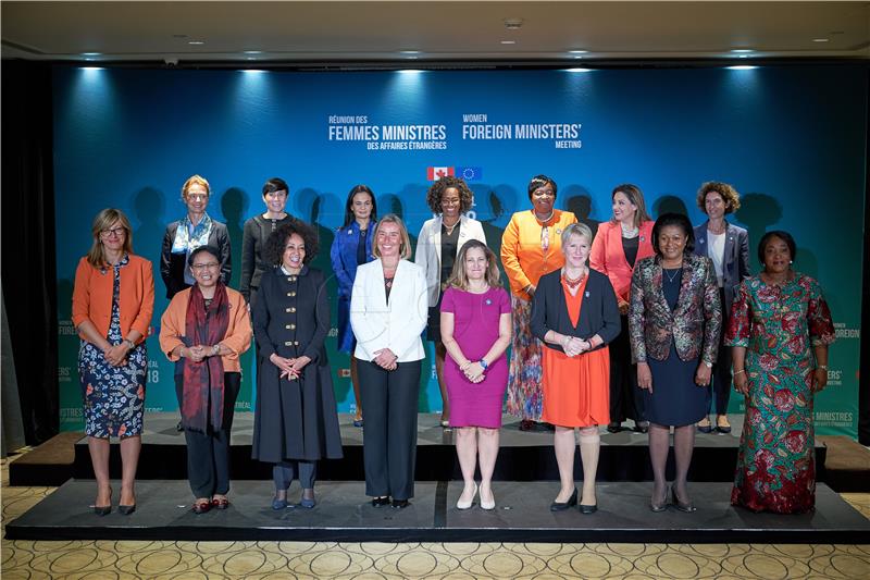 Croatia's Pejcinovic Buric attends Women Foreign Ministers' Meeting in Montreal