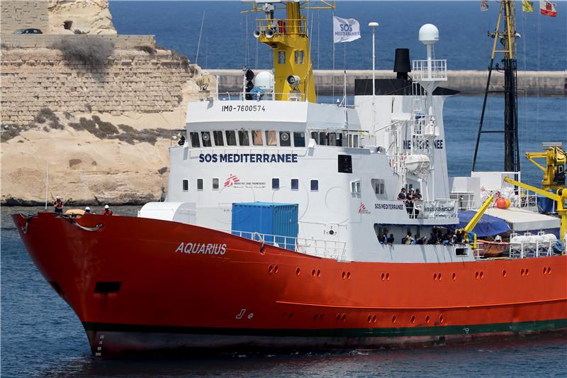 (FILE) MALTA MIGRATION AQUARIUS VESSEL