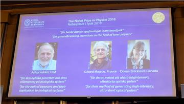 SWEDEN SCIENCE NOBELPRIZE 2018 PHYSICS