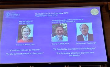 SWEDEN SCIENCE NOBEL PRIZE 2018 CHEMISTRY