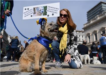 BRITAIN BREXIT WOOFERENDUM DOG RALLY