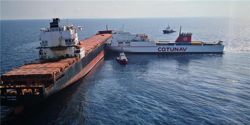 FRANCE TRANSPORT SHIPS COLLISION ACCIDENT