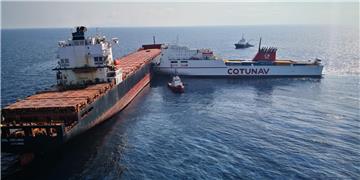 FRANCE TRANSPORT SHIPS COLLISION ACCIDENT