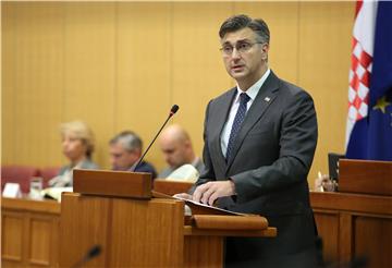 Plenković podnosi redovno godišnje izvješće o radu Vlade u Hrvatskom saboru