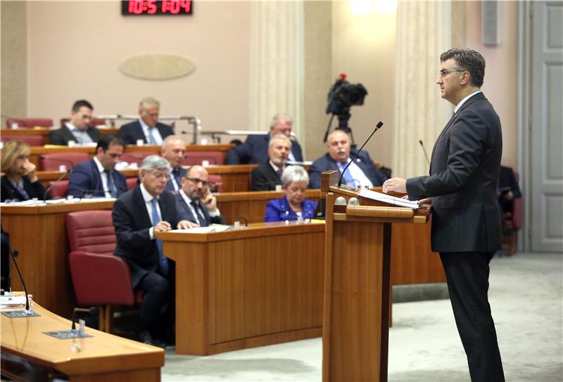 Plenković podnosi redovno godišnje izvješće o radu Vlade u Hrvatskom saboru