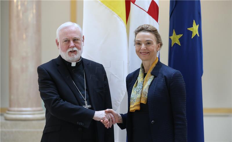 FM, Archbishop Gallagher confirm excellent Croatia-Holy See relations