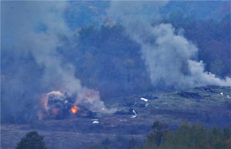 Završni dio vježbe Velebit 18 – združena snaga na Slunju