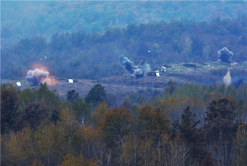 Završni dio vježbe Velebit 18 – združena snaga na Slunju