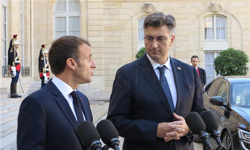 Plenković iznimno zadovoljan razgovorom s Macronom