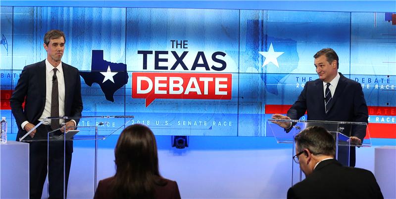 USA ELECTIONS OROURKE CRUZ DEBATE