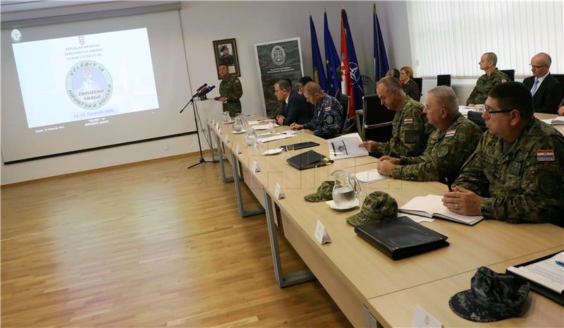  U povodu uspješno provedene vojne vježbe Velebit 18 - združena snaga održana je konferencija za medije