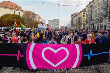 GERMANY PEGIDA ANNIVERSARY PROTEST