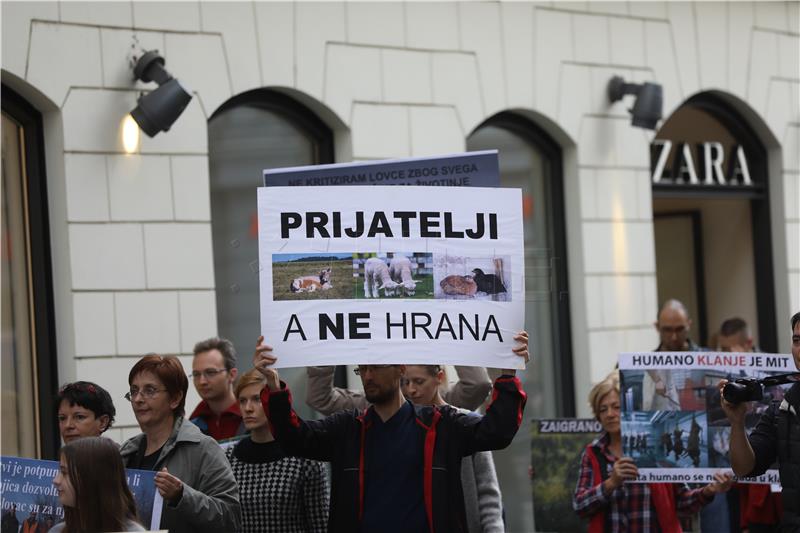 1st int'l protest to ban hunting held in Zagreb