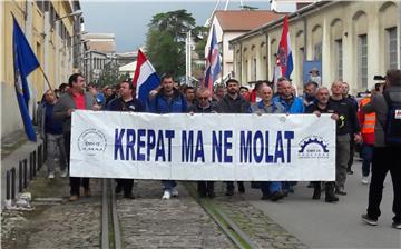 Prosvjedni marš brodograditelja 3.maja.