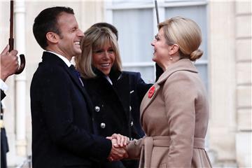 Croatian president attends Paris ceremony marking centenary of end of WW I