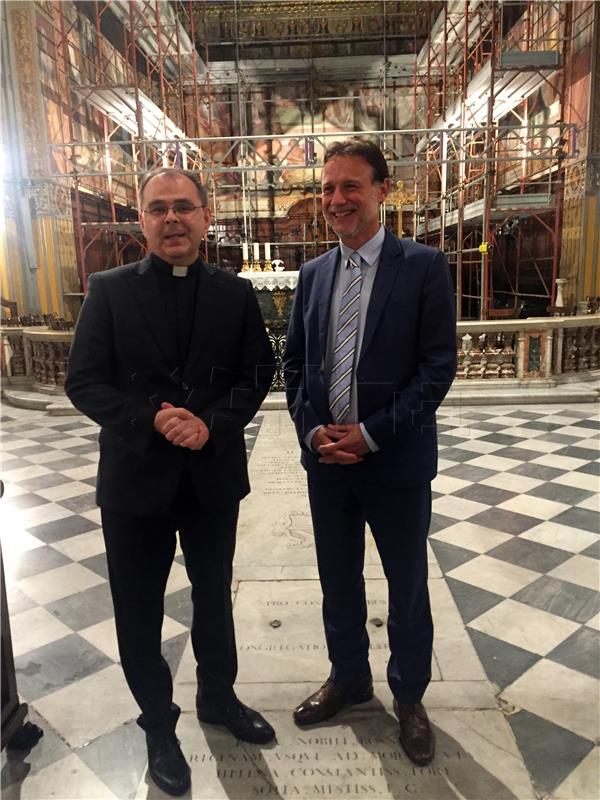 Croatian parliament speaker visits Pontifical Croatian College of St. Jerome in Rome