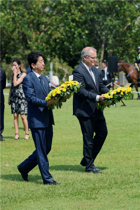 Shinzo Abe u Darwinu, 75 godina nakon japanskog bombardiranja