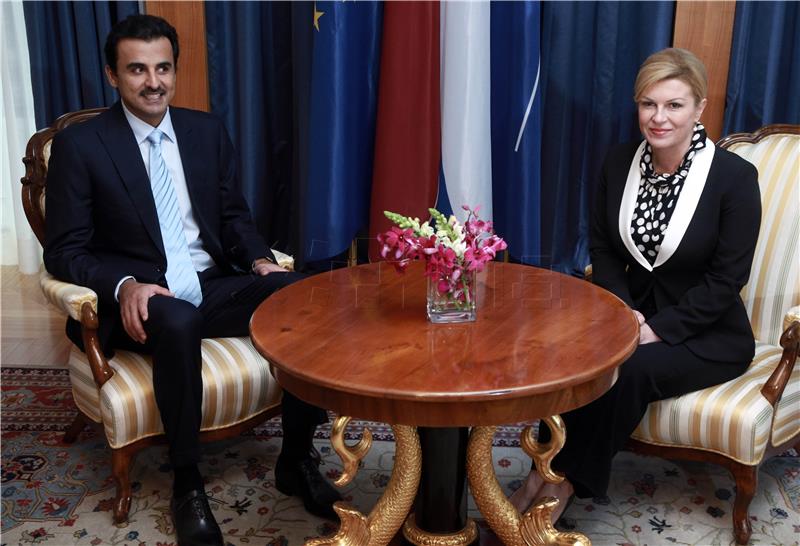 Croatian president, Qatari emir discuss bilateral relations