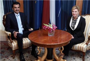 Croatian president, Qatari emir discuss bilateral relations