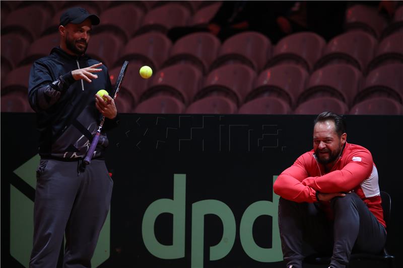 Trening Hrvatske Davis Cup reprezentacije u Lillu