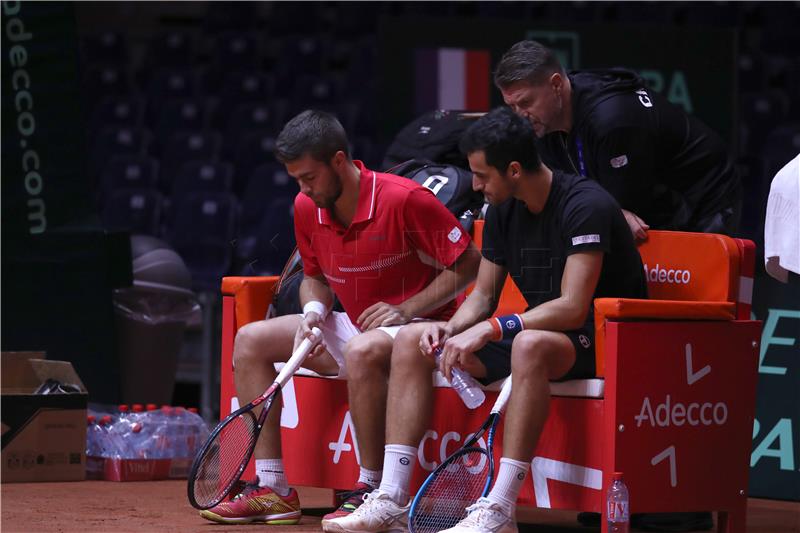 Trening Hrvatske Davis Cup reprezentacije u Lillu