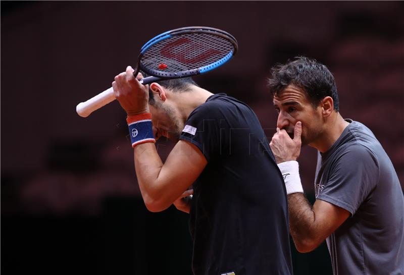 Trening Hrvatske Davis Cup reprezentacije u Lillu