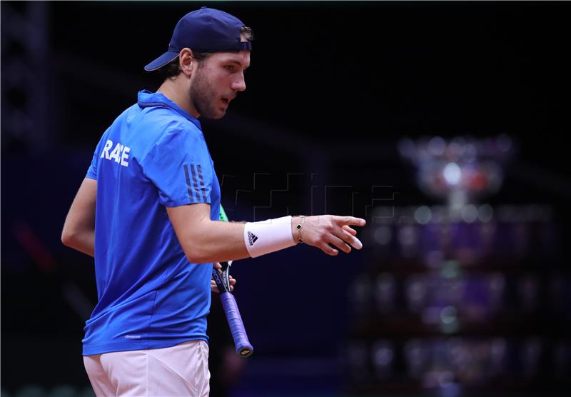 Davis Cup finale: Francuska protiv Hrvatske, Pouille - Čilić