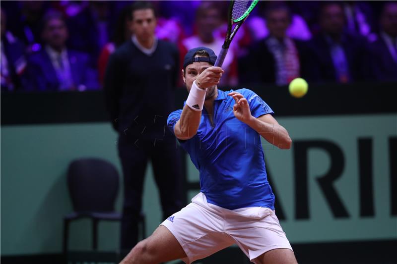 Davis Cup finale: Francuska protiv Hrvatske, Pouille - Čilić