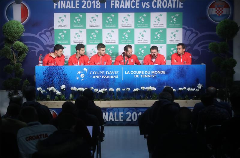 Konferencija Hrvatske Davis Cup reprezentacije nakon osvajanja naslova