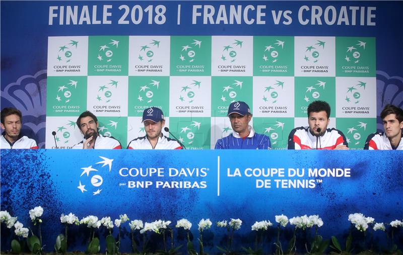 Konferencija Francuske Davis Cup reprezentacije nakon poraza u finalu