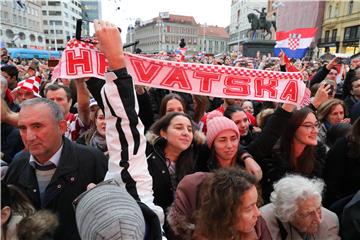 Doček hrvatske Davis cup reprezentacije na Trgu bana Jelačića