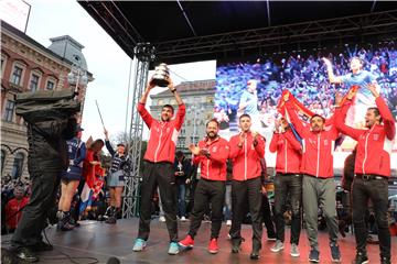 Doček hrvatske Davis cup reprezentacije na Trgu bana Jelačića
