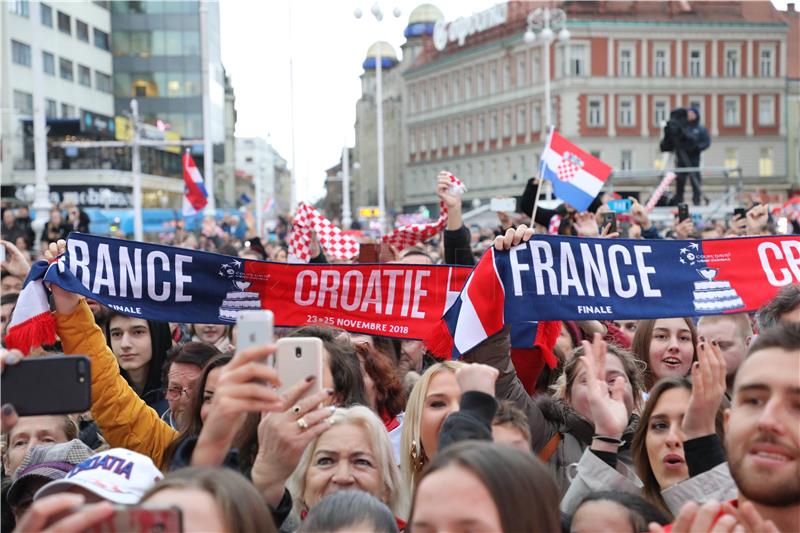 Doček hrvatske Davis cup reprezentacije na Trgu bana Jelačića