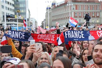 Doček hrvatske Davis cup reprezentacije na Trgu bana Jelačića