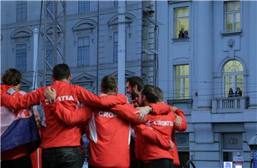 Doček hrvatske Davis cup reprezentacije na Trgu bana Jelačića