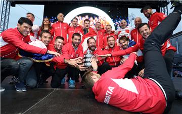 Doček hrvatske Davis cup reprezentacije na Trgu bana Jelačića